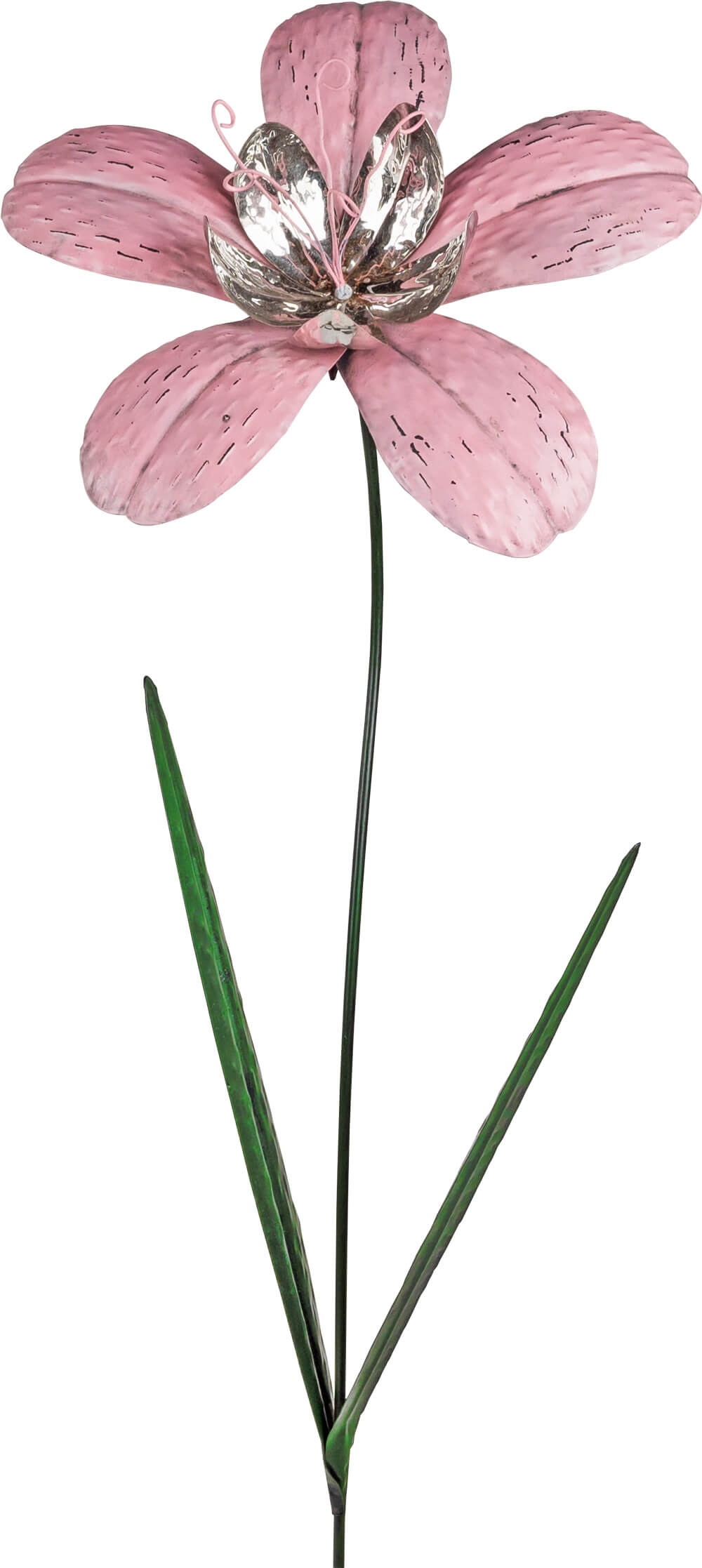Gartenstecker Magerite rosa/weiß ca. 120 cm